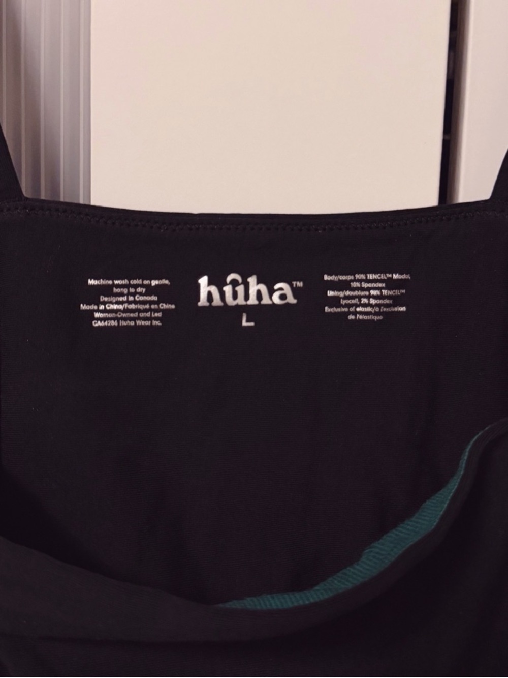 NWT Huha Tata Crop Cami in Black Mineral Tencel Size L - Picture 5 of 9
